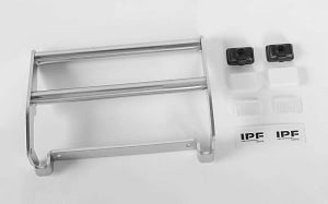 Cowboy Front Grille Guard W/Lights for Traxxas TRX-4 '79 Bronco Ranger XLT (Silver)