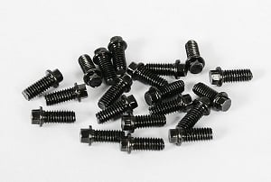 RC4WD Miniature Scale Hex Bolts (M2.5 x 6mm) (Black)