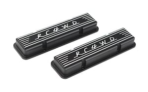 RC4WD Aluminum Valve Covers for Scale V8 Engine (Black)